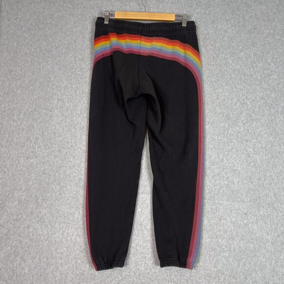 Marine Layer Washed Black Stripe Anytime Fleece Sweatpants Size Small - Picture 5 of 13